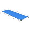vidaXL Camping Bed 180x60x19 cm Oxford Fabric and Steel Blue