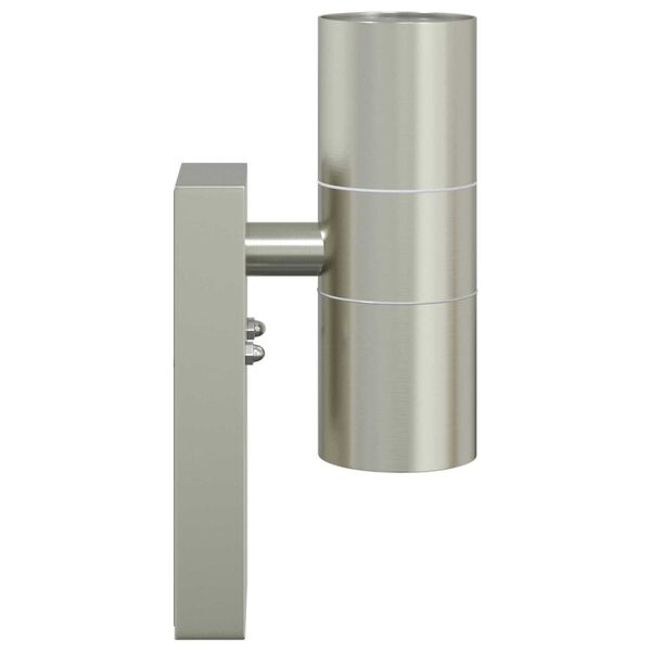 vidaXL Outdoor Wall Light Silver 7 x 10 x 22 cm Stainless steel