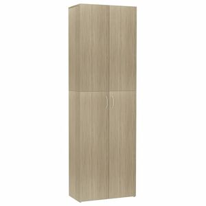 vidaXL Office Cabinet Sonoma Oak 60x32x190 cm Engineered Wood