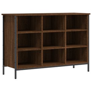 vidaXL Shoe Cabinet Brown Oak 9 compartments