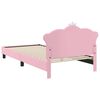 vidaXL Children's Bed Frame with Headboard Pink 90 x 200 cm PU
