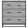 vidaXL Sideboard Grey Sonoma 68x35x76 cm Engineered Wood and Metal