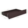 vidaXL Bed Frame without Mattress Dark Brown Solid Pinewood 180x200 cm Super King (322017+321988)