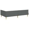 vidaXL Corner Bed Frame with Headboard Dark Grey 90 x 190 cm Fabric