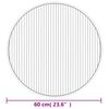 vidaXL Rug Round Grey60 cm Bamboo