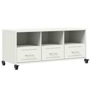 vidaXL TV Cabinet White 100,5x39x43,5 cm Steel