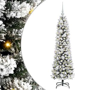 vidaXL Artificial Christmas Tree with 150 LEDs with Stand White 120 cm