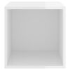 vidaXL Wall Cabinet High Gloss White 37x37x37 cm Engineered Wood