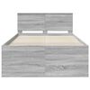 vidaXL Bed Frame Grey Sonoma 120 x 200 cm Engineered Wood