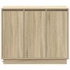 vidaXL LED Sideboard Sonoma Oak 90 x 32 x 75 cm Engineered Wood