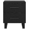 vidaXL Bedside Cabinet with Drawer 2 pcs Black Oak 40 x 35 x 47.5 cm