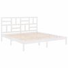 vidaXL Bed Frame without Mattress White Solid Wood 200x200 cm