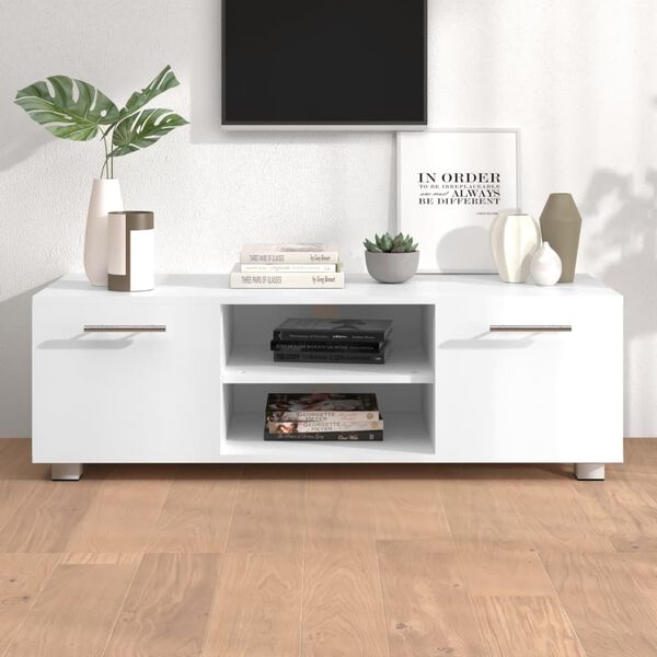 vidaXL TV Cabinet White 110x40x35 cm Engineered Wood
