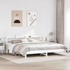 vidaXL Bed Frame without Mattress White 180x200 cm Super King Solid Wood Pine