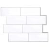 vidaXL Decorative Stickers 10 pcs White Grey 29.4 x 21.4 x 0.8 cm
