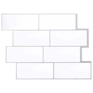 vidaXL Decorative Stickers 10 pcs White Grey 29.4 x 21.4 x 0.8 cm