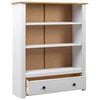 vidaXL Bookcase White 80x35x110 cm Solid Pine Wood Panama Range