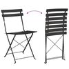 vidaXL Folding Bistro Set 3 pcs Anthracite Steel