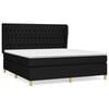 vidaXL Box Spring Bed with Mattress Black 180x200 cm Fabric