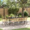 vidaXL Garden Dining Set 9 pcs Brown Poly Rattan