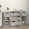 vidaXL 3 Piece Sideboard Set Concrete Grey Engineered Wood