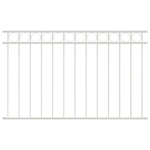 vidaXL Fence Element ASSEN White 170 x 80 cm Steel