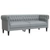 vidaXL Sofa Light Grey 201.5 x 74.5 x 74.5 cm Polyester