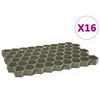 vidaXL Grass Grids 16 pcs Green 60x40x3 cm Plastic