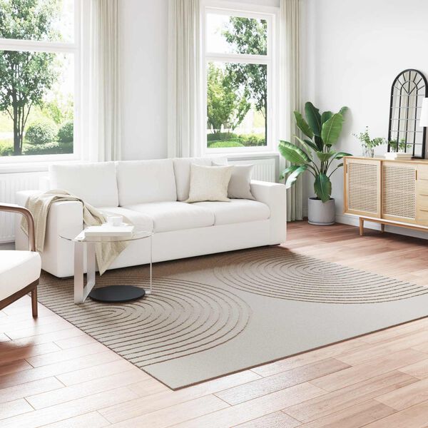 vidaXL Area Rugs Square HUARTE Cream 240 x 240 cm Polyester