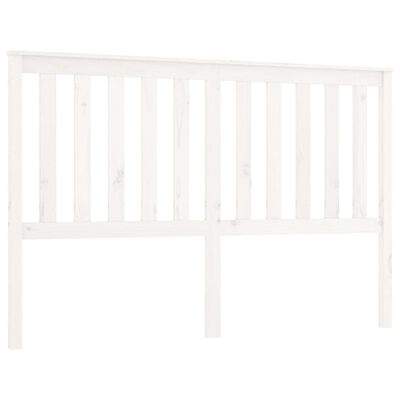 vidaXL Bed Headboard White 166x6x101 cm Solid Wood Pine