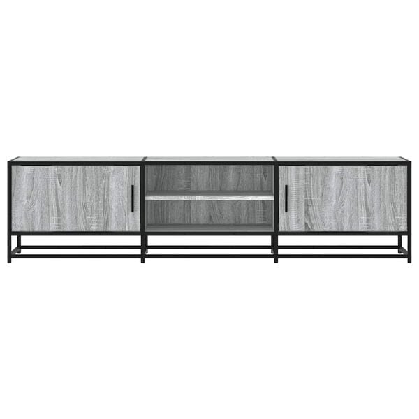 vidaXL TV Cabinet Grey Sonoma 160x35x41 cm Engineered Wood and Metal