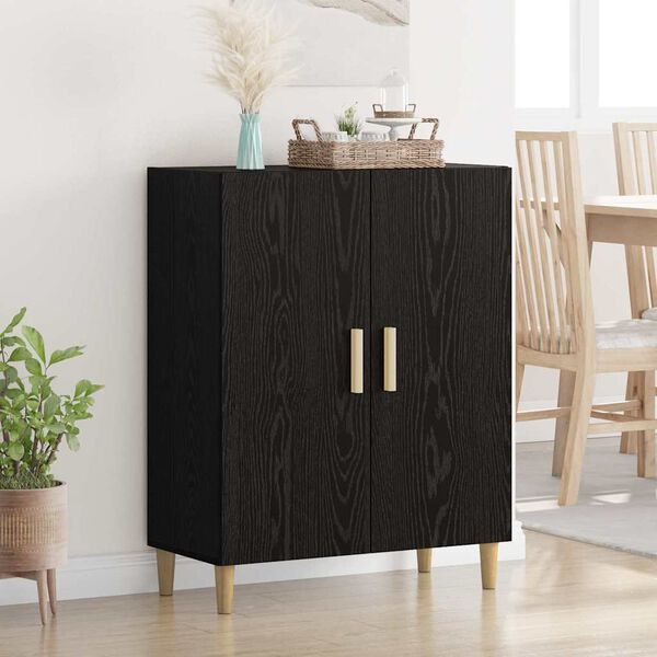 vidaXL Sideboard Black Oak 70 x 34 x 90 cm Engineered Wood