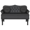 vidaXL Chesterfield Bench Black 120.5 x 65 x 75 cm Faux Leather
