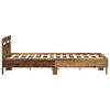 vidaXL Bed Frame with Headboard Old wood 135 x 190 cm Engineered wood