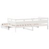 vidaXL Daybed with Trundle and Drawers without Mattress White 90x200 cm