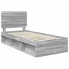 vidaXL Bed Frame Grey Sonoma 90 x 200 cm Solid Pine Wood