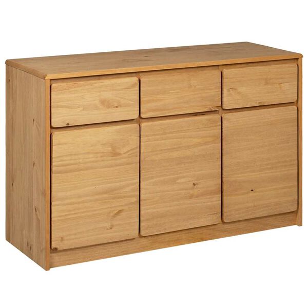 vidaXL Sideboard SAUDA Oak 114x43x75.5 cm Solid Wood Pine
