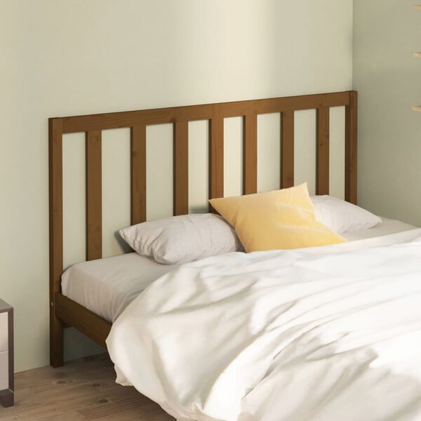 vidaXL Bed Headboard Honey Brown 156x4x100 cm Solid Wood Pine