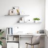 vidaXL Floating Wall Shelves 2 pcs Concrete Grey 120x23.5x3.8 cm MDF