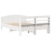 vidaXL Bed Frame without Mattress White 140x190 cm Solid Wood Pine