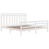 vidaXL Bed Frame without Mattress White 180x200 cm Super King Solid Wood