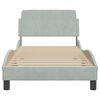 vidaXL Bed Frame "Dover" Light Grey 90x190 cm Single Velvet