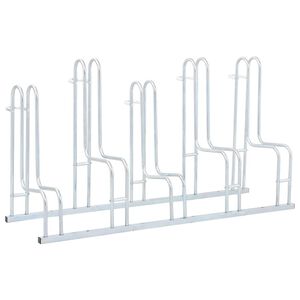 vidaXL Bicycle Stand for 5 Bikes Floor Freestanding Galvanised Steel