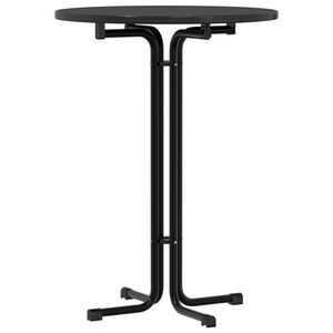 vidaXL Bar Table Black &Oslash;80x110 cm Engineered Wood and Steel