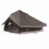 vidaXL Tipi Tent 20-Person Brown Grey Polyester and Steel