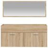 vidaXL Bathroom Cabinet with Mirror Sonoma Oak Engineered Wood