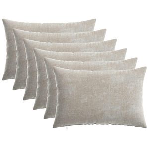 vidaXL Cushion Cover 6 pcs HEERLEN Light Grey 30 x 50 cm