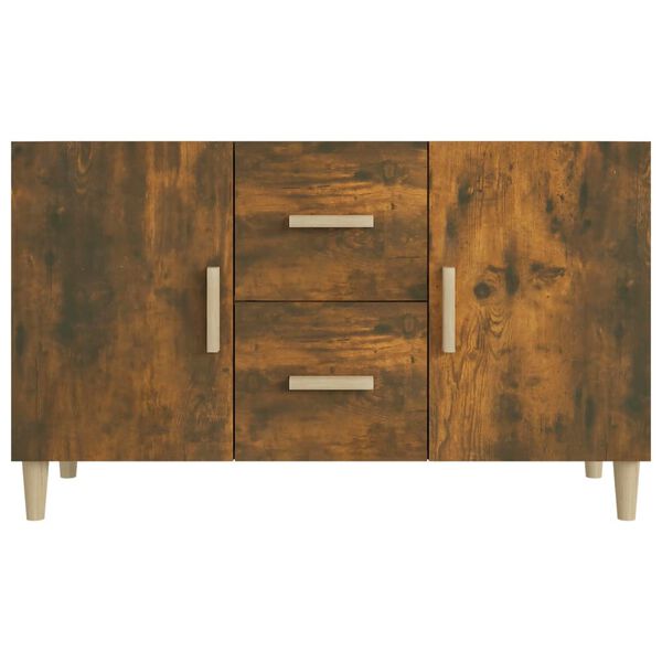 vidaXL Sideboard Smoked Oak 100x36x60 cm Engineered Wood