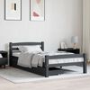 vidaXL Bed Frame without Mattress Dark Grey Solid Pinewood 100x200 cm (322090+321990)