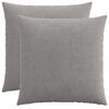 vidaXL Cushion Cover 2 pcs HEERLEN Light Grey 80 x 80 cm Corduroy